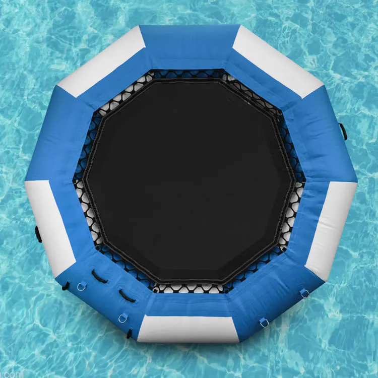 Water sports bouncer jump inflatable floating trampoline for adults