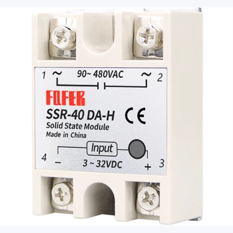 Single phase solid-state relay SSR-40DA-H 40A DC control AC high voltage resistance SSR-25DA-H