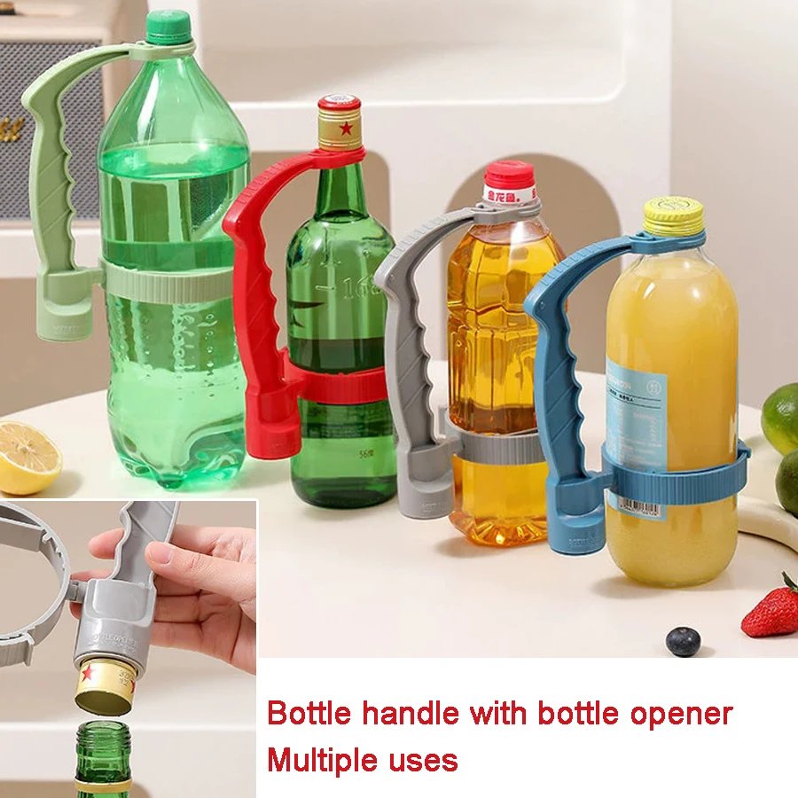 Beverage handle soda water beverage bottle plastic handle (with bottle opener function) Cola handheld pouring handle