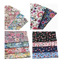 Viaphil 100% Cotton Graceful Blooming Poplin Flower Series  Pattern Printed Cotton Fabric Patchwork Cloth Dress Home Decor