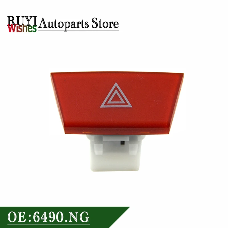 6490.NG 6490 NG 6490NG New Emergency Hazard Warning Indicator Light Switch Red Button For Toyota Aygo Mk1 Peugeot 107 Citroen C1