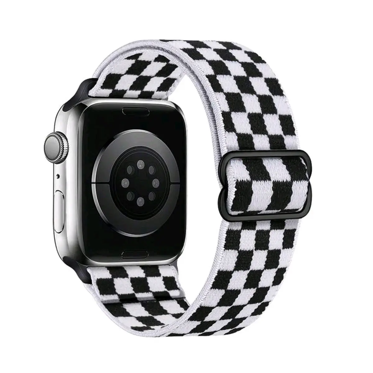 Leopardmuster-Armband aus dehnbarem Nylon, kompatibel mit iWatch 42 mm und 46 mm, verstellbares Leopardmuster-Armband für Apple Watch Series 12, 7, 6, 5, 4, SE. – Detail 10