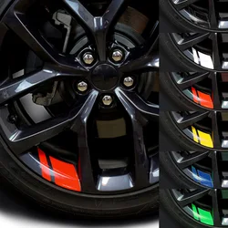 2024 6Pcs Reflective Car Wheel Rim Vinyl Stickers for Toyota TRD Camry Chr Corolla Yaris Prius Hybrid Prado