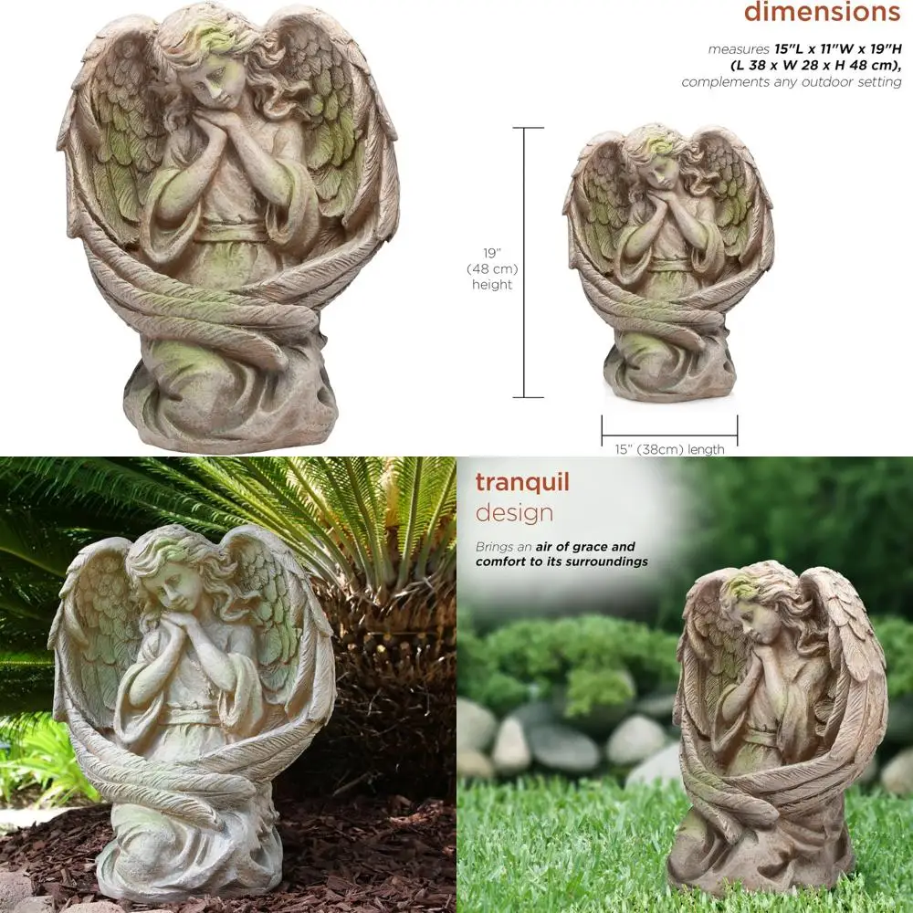 

Alpine Corporation 19-Inch Tall Classic Guardian Angel Outdoor Garden Statue