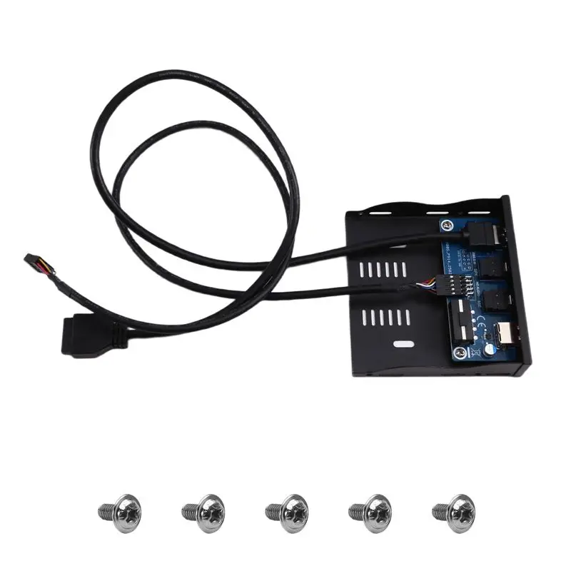 

Двухпортовый USB 3.0-хаб ABIJ с 19-контактной передней панелью для ПК, разъемом для наушников 3,5 мм и быстрой зарядкой BC1.2 — подходит для 3,5-дюймовых флоппи-дисков формата B