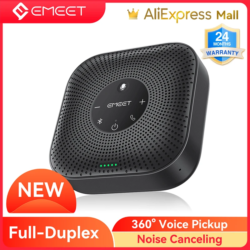 Conference Speakerphone Bluetooth Speaker EMEET M0 Plus Noise Reduction Microphone 360° Voice Pickup for Home Office