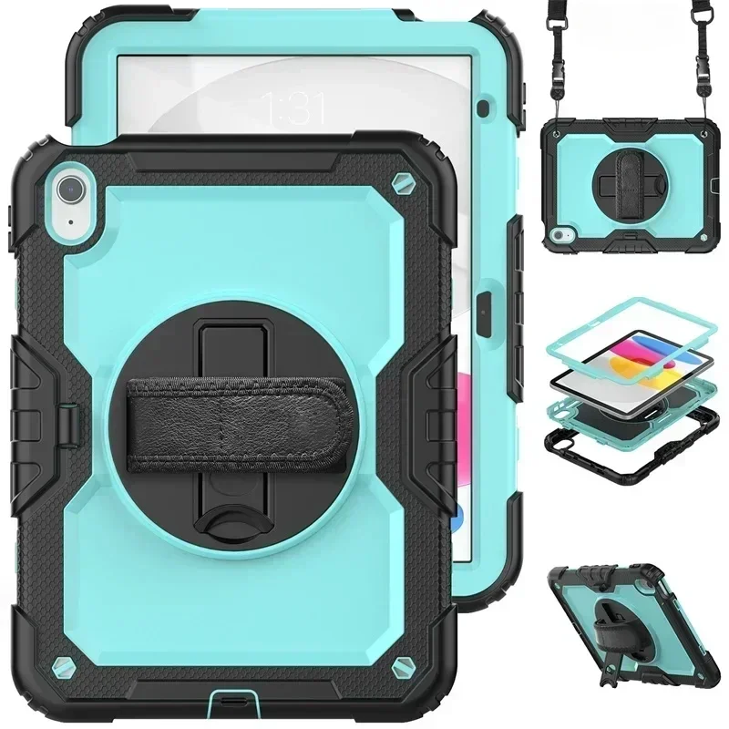 Shockproof Kids Safe Case For iPad 11th 10th Generation A16 Air 11 2025 7/8/9th 10.2 9.7 Pro 11 M3 M4 Air 5 4 Mini 7 6 5 Cover