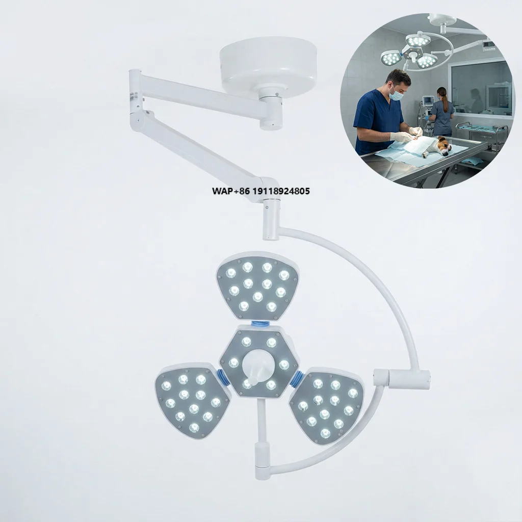 Ceiling Mounted LED Surgical Light, Adjustable Veterinary Clinic Examination Light
