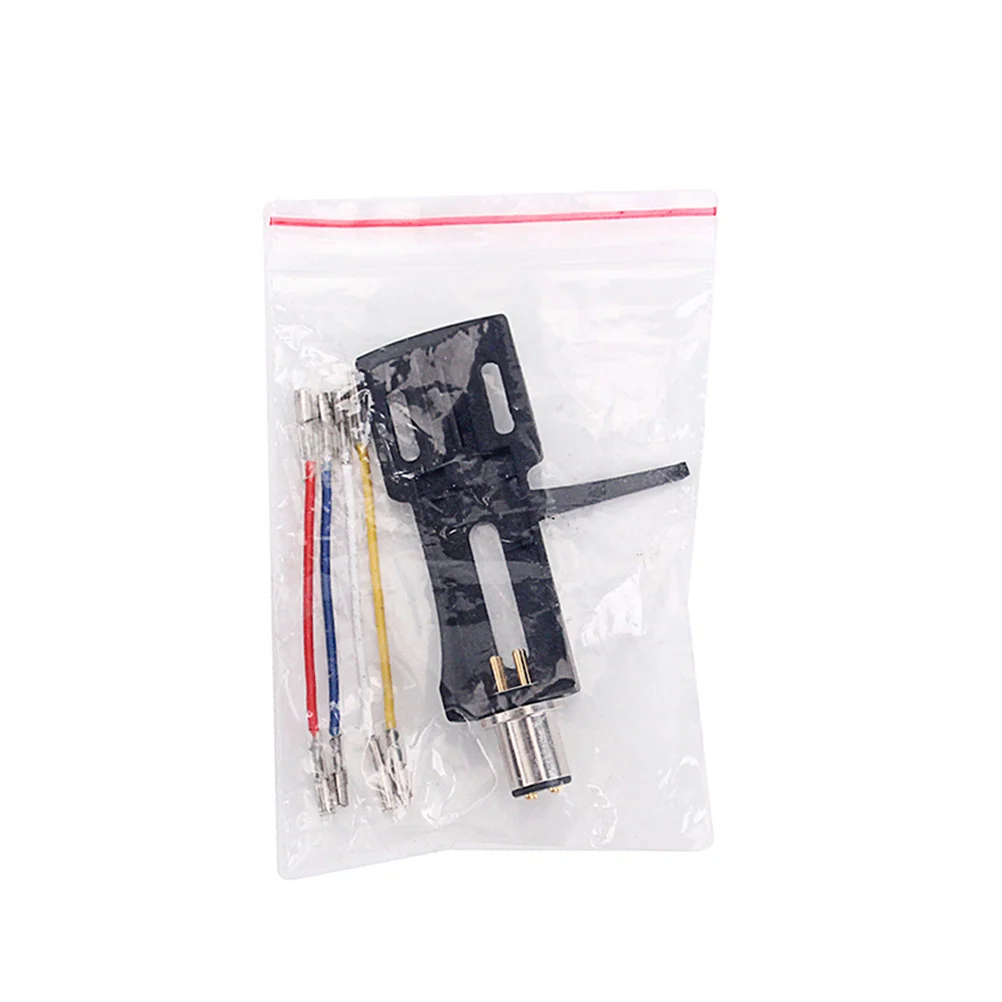 

1l26 Turntable Headshell Mount Universal Phono Cartridge Replacement Black Head Holder Stylus Lead Wire Connection