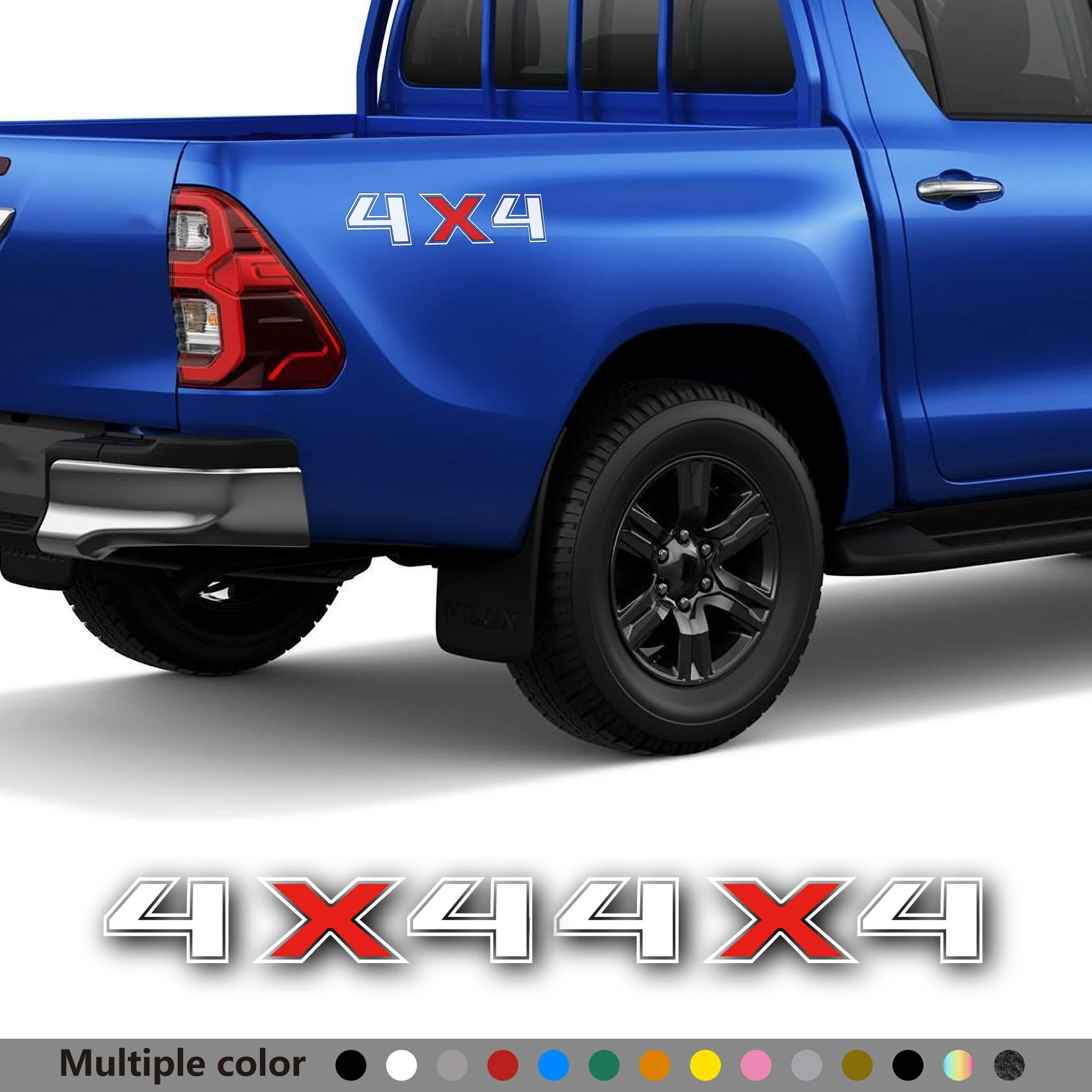 

2Pcs Car Door Side Decal Pickup Truck Decor 4x4 Graphics Vinyl Film Cover Sticker Apply For Nissan Mitsubishi Auto Accessories