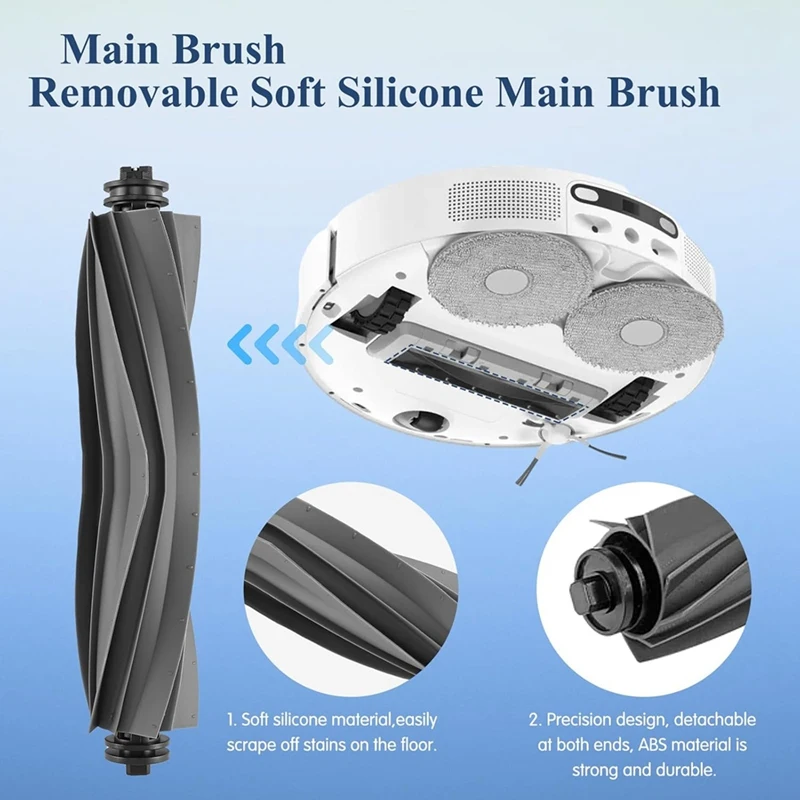 17 peças para dreame bot l10s ultra/l10 ultra/l10 prime robô aspirador de pó acessório principal escova lateral filtro esfregão