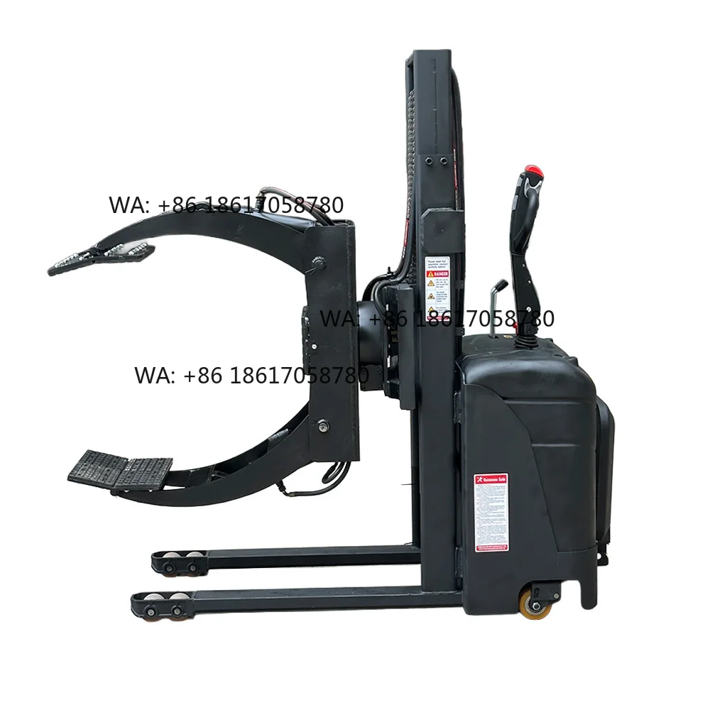 Wholesale 1500kg 1000kg Automatic Paper Roll Stacker Roll Lifter with Clamp Forklift From China Full Electric Stacker with Clamp
