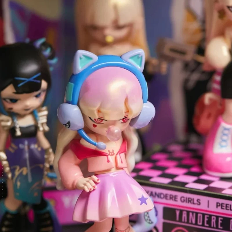 Genuine Yandere Girl 2nd Generation Tear Off Label Blind Box Ornament Trendy Action Figure Toy Birthday Gift For Girls Glue