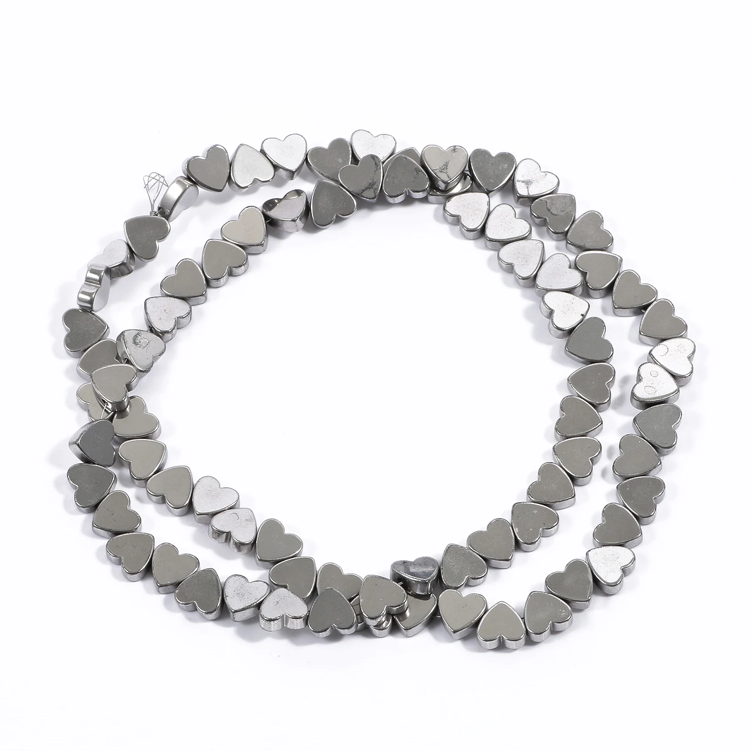 AAA+ Rhodium-Hämatit-Perlen, Natürliche Unregelmäßige Geometrische Säulen- und Herzförmige Steinperlen für Schmuckherstellung, Armbänder, Halsketten, 15 Zoll – Detail 7