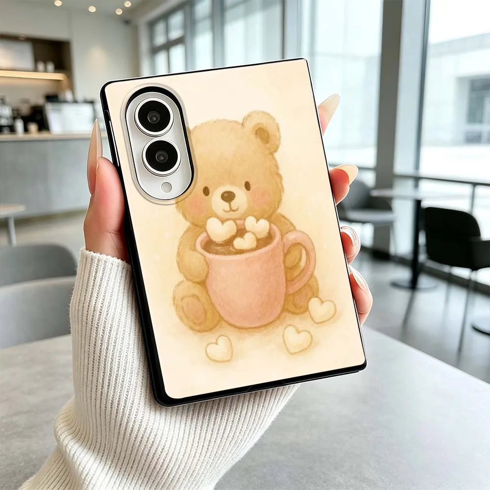 Cute Cartoon Panda Phone Case For Samsung Galaxy Z Flip 8 Z Fold 8 Z Flip8 Wide ZFold Wide Shockproof Cover