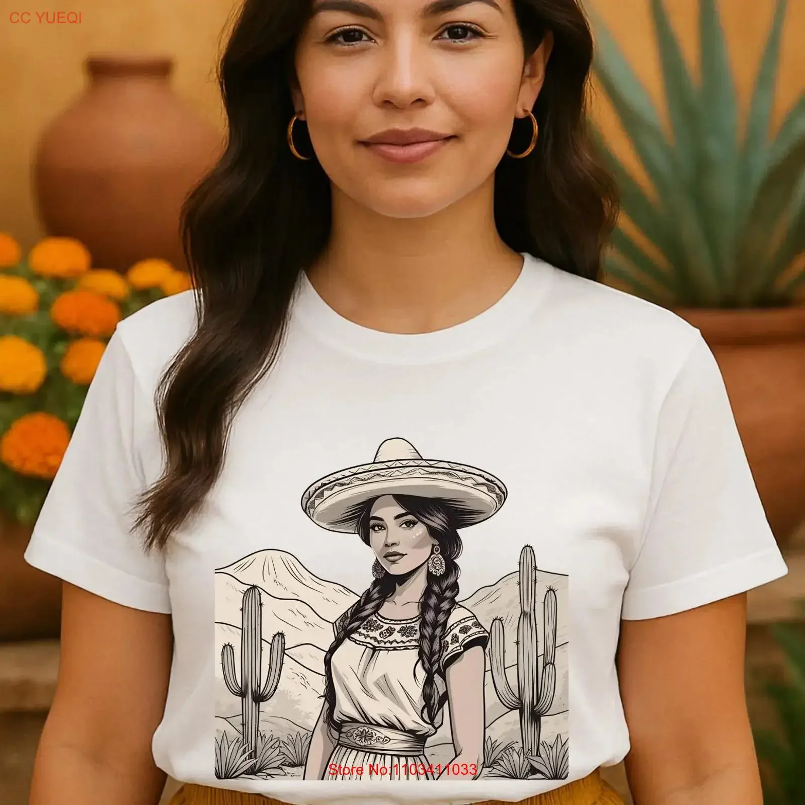 Camiseta mexicana Heritage Pride Latina Chicana Cultura Mexicana Mujer vintage lavado top para uso diário unissex