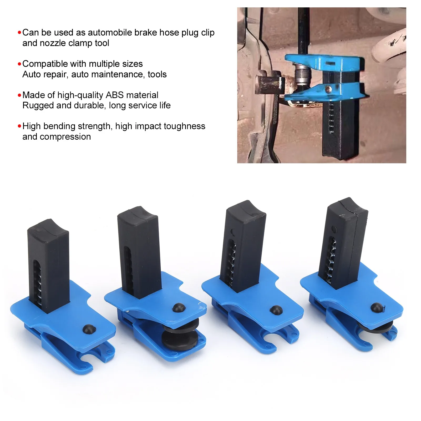 4PCS Oil Pipe Clamp Vertical Car Repair Maintenance Accessory Tool for Multiple Size
