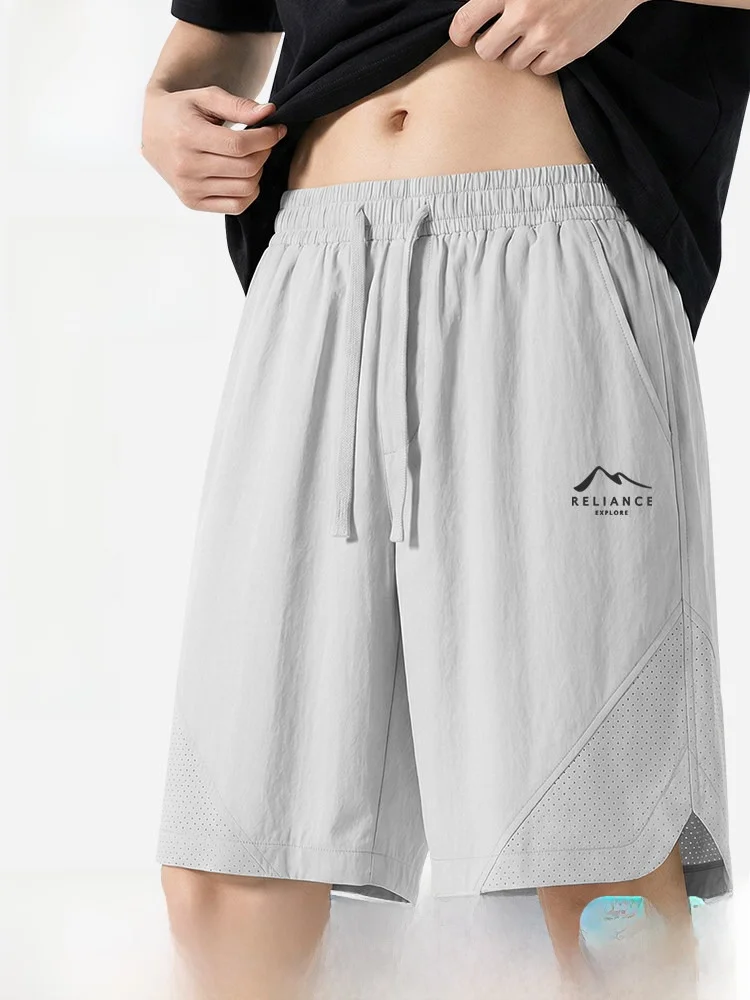 

Мужские спортивные брюки Jeanswest из ледяного шелка: легкие, дышащие, для бега и фитнеса, летние, с охлаждающим эффектом, длиной до колена