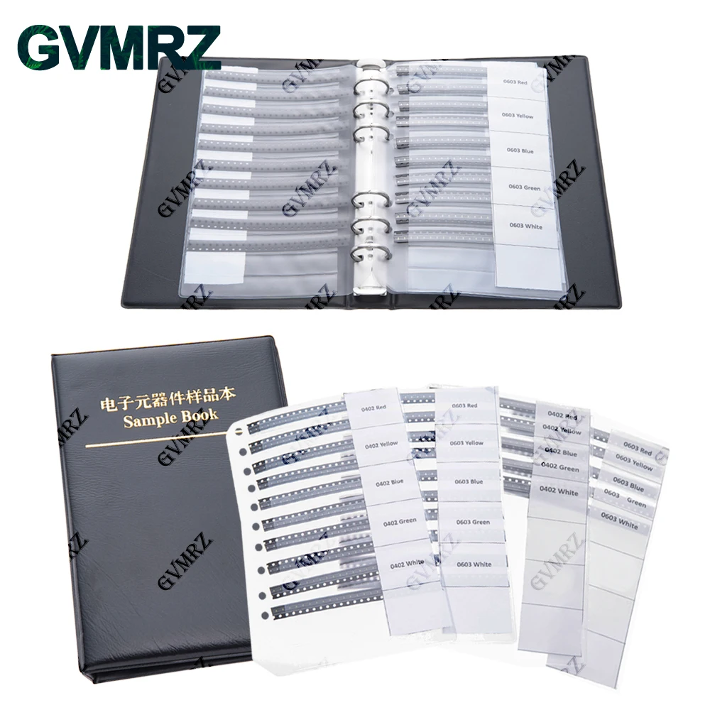 20 القيم 500/1000 قطعة 0402 0603 0805 SMD LED صمام ثنائي باعث للضوء عدة كتاب مصغرة LED أحمر أبيض أصفر أخضر أزرق #5