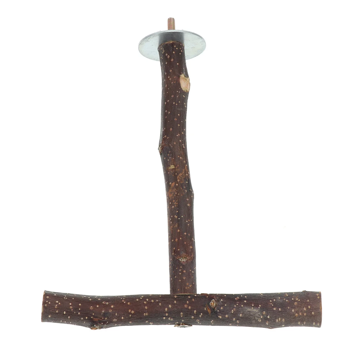 

T Shape Bird Stand Rack Natural Wood Perch for Small Birds Exercise Balance Coordination Branch Perches for Parrots