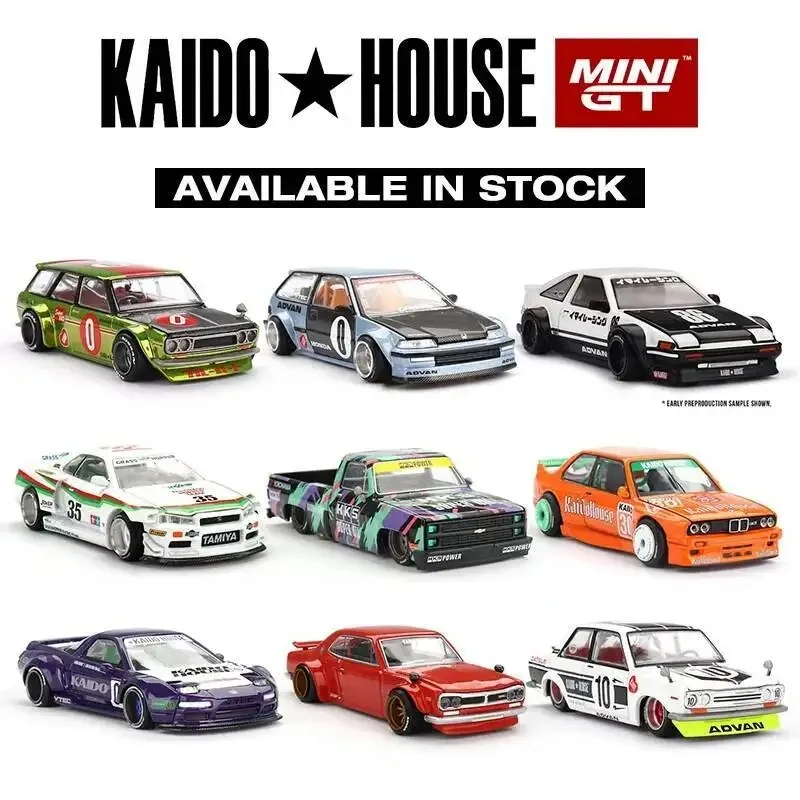 

Kaido House В наличии 1:64 NSX M3 CIVIC EF Skyline GTR R34 510 WAGON R33 Карбоновый открывающийся капот Литая под давлением модель автомобиля MINIGT