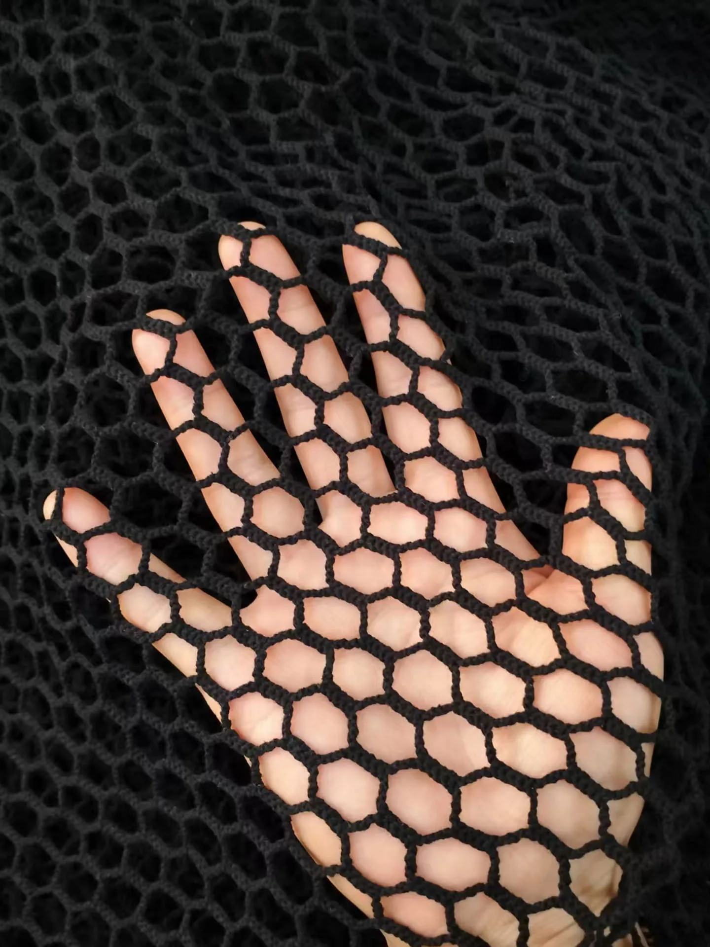 Classic Honeycomb Grid Knitted Mesh Fabric,100% Cotton Net Fabric,French Hollow Braided,Fashion Patchwork,DIY craft Sewing cloth