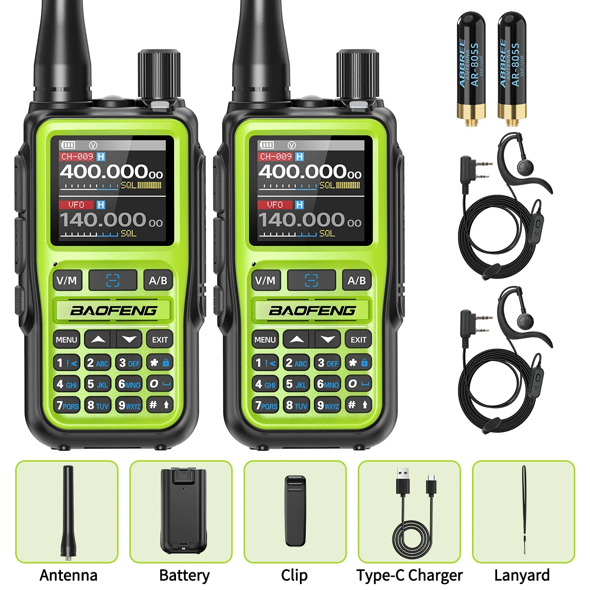 BAOFENG UV-5R Mini Walkie Talkie Multi Band Bluetooth Programmering Draadloze Kopieerfrequentie 999CH Type-C Lange afstand Tweerichtingsradio