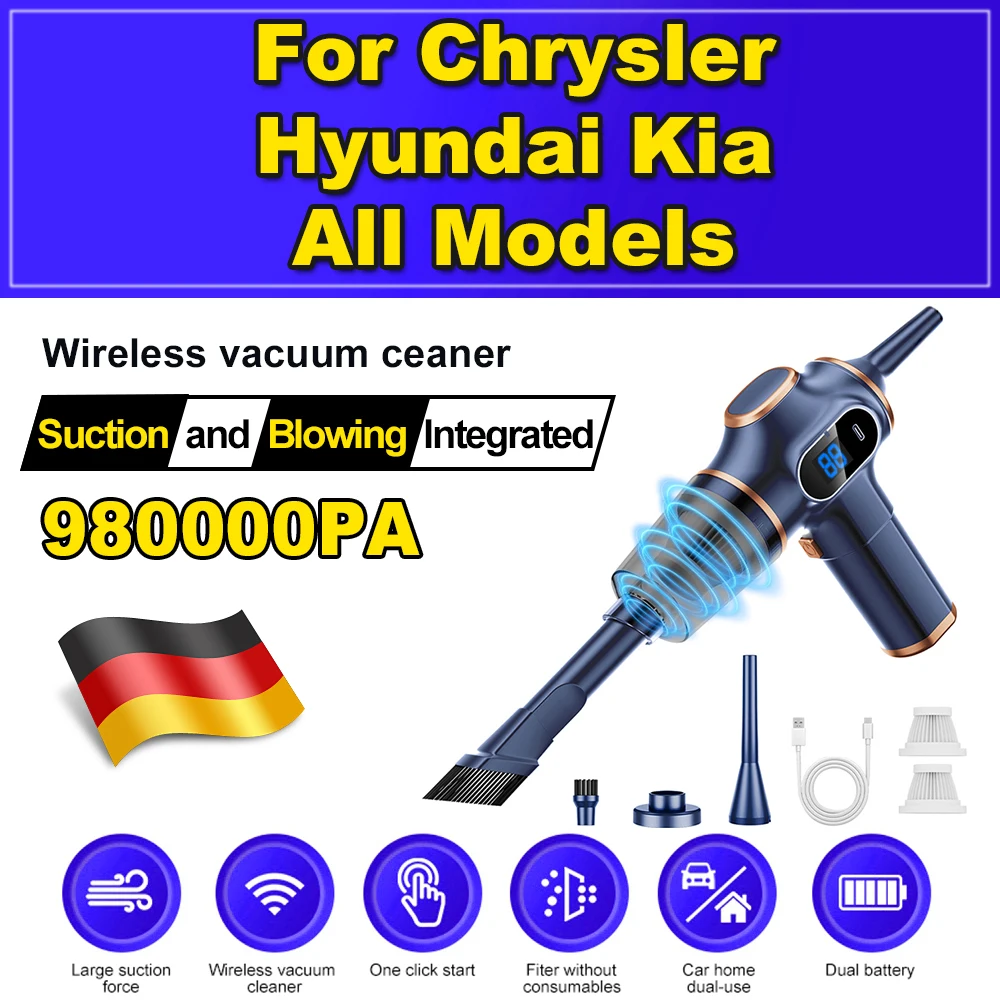 Car Vacuum Cleaner Wireless Portable Vacuum Cleaner 98000PA High Power Mini Handheld Vacuum Cleaner For Chrysler Hyundai Kia