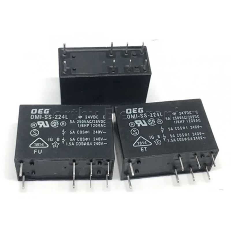 10pcs/lot New OMI-SH-224L OMI-SS-224L Small Power Relay 8PIN 24VDC