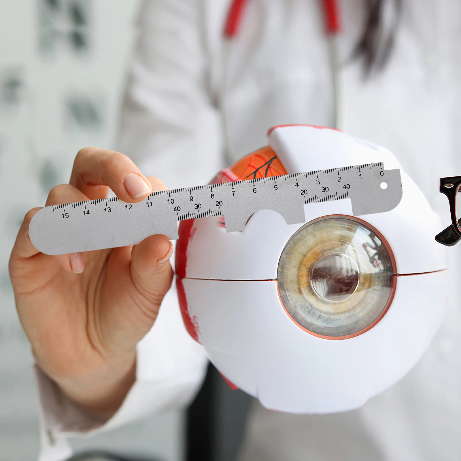 

Optometry Pd Measurement Ruler for Glasses Dual Sided Scale Aluminum Pupil Distance Measuring Instrument for Precise Lens