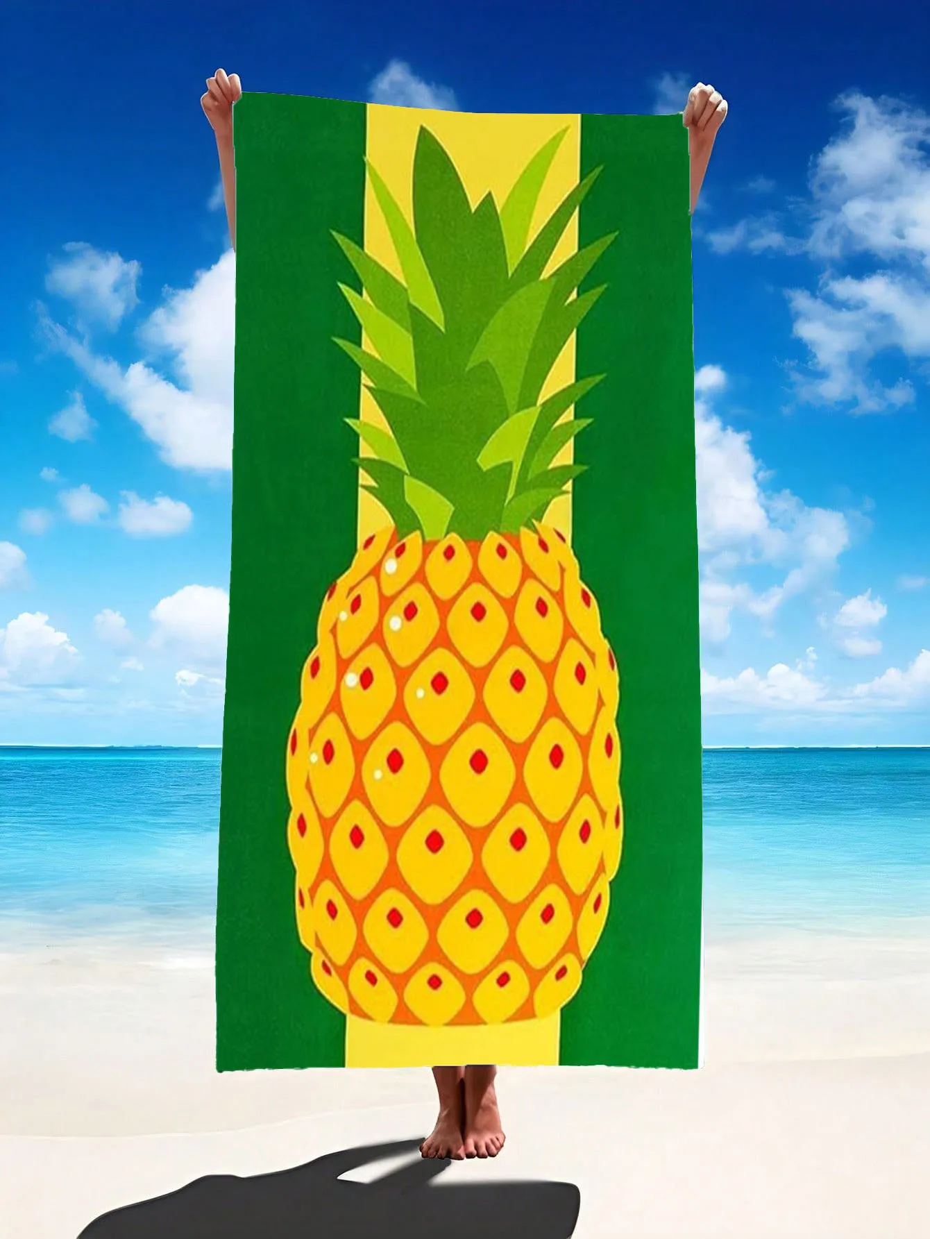 

Pineapple pattern printed quick drying towel, quick drying and absorbent, suitable for summer travel, swimming and diving