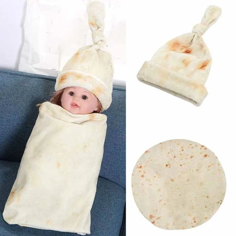 Facecloth Blanket Round Baby Wrap Blanket Burrito Blanket Flapjack Hat Kids Blanket Blankets for Beds  Throw Blanket