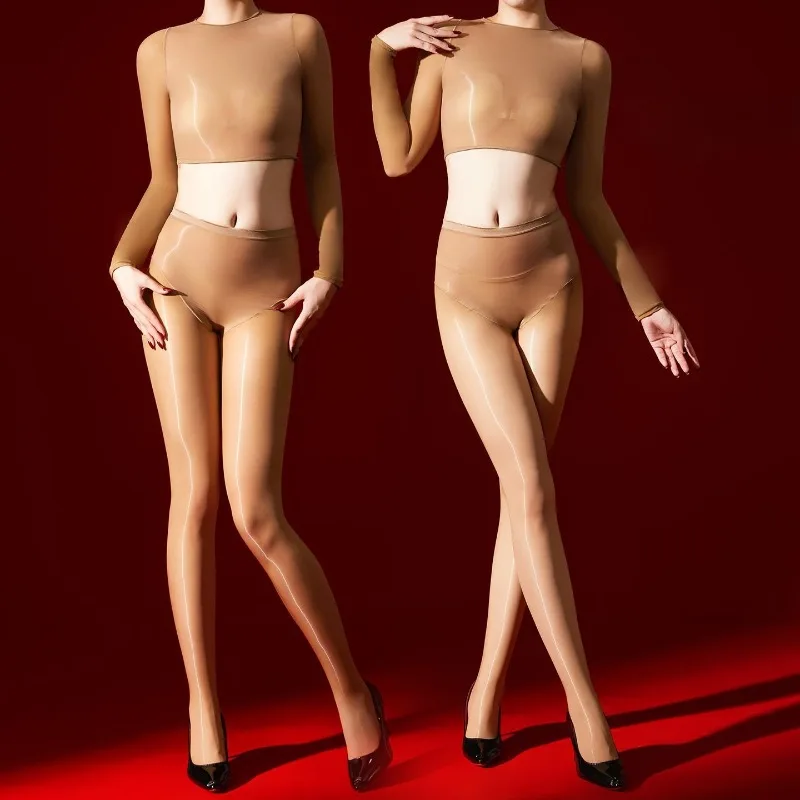 

Масляные блестящие колготки, футболки, женские колготки, глянцевые гладкие чулки, 5D ультратонкий прозрачный комбинезон, эротическое белье для горячих девушек