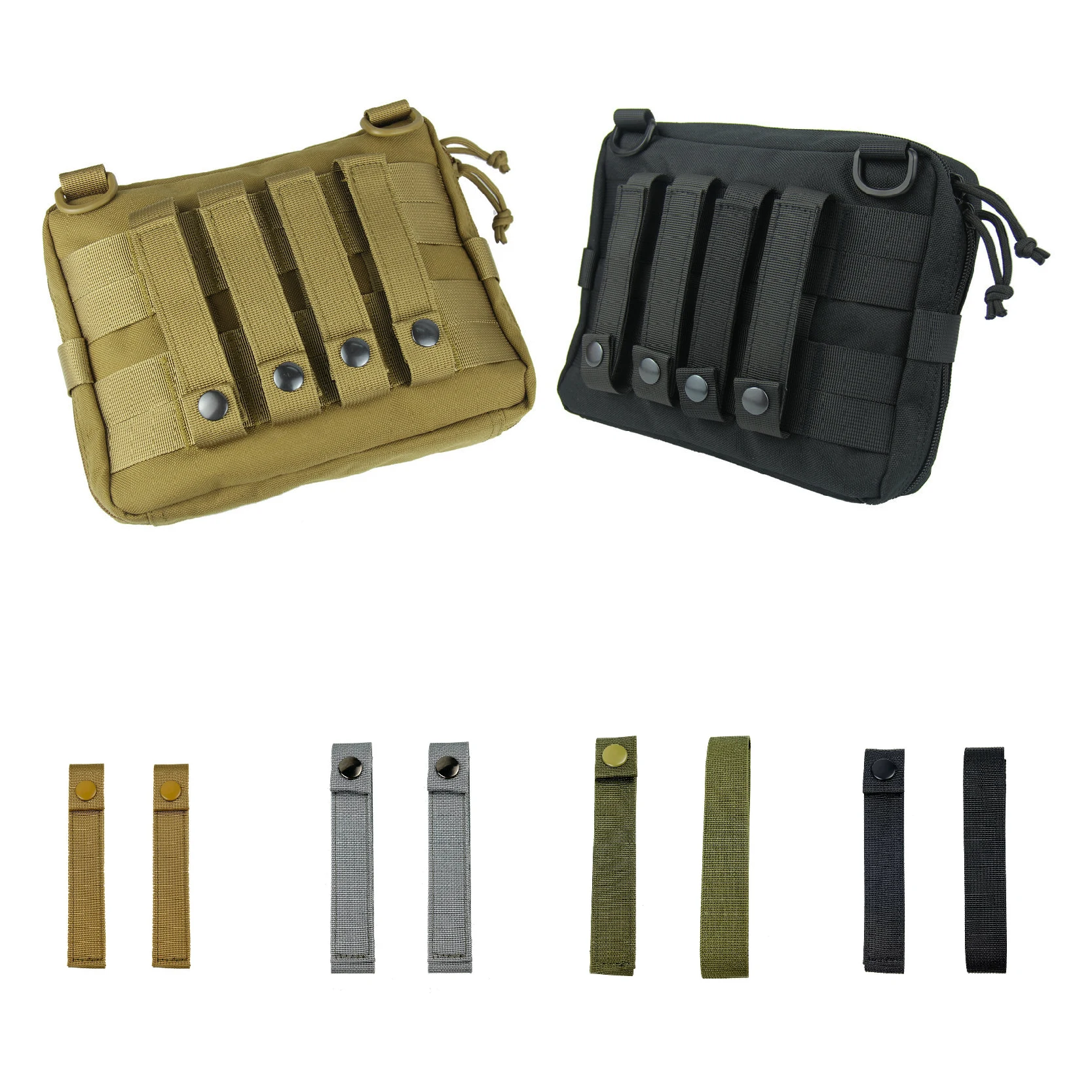 1-4PCS Nylon Molle Ribbon Webbing Buckle Key Hooks Clip Tactical Pouch Straps Belt Hooks Outdoor Belt Vest Backpack Hanger