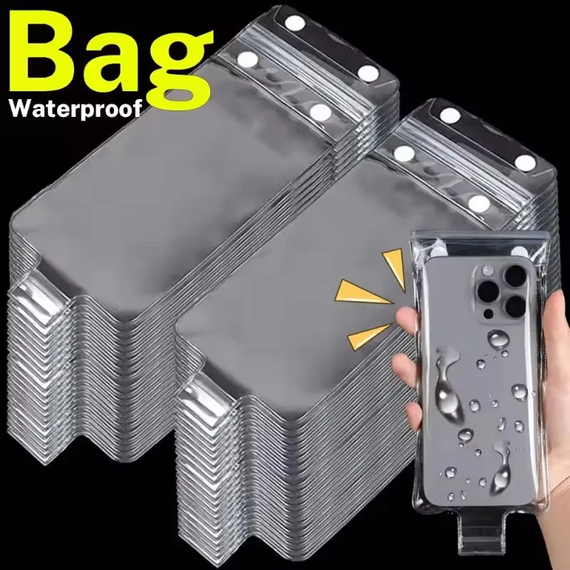 1-10PCS Transparent Waterproof Phone Covers Swimming Bags Underwater Cellphone Protector Pouch Bags for IPhone 17 Samsung Xiaomi
