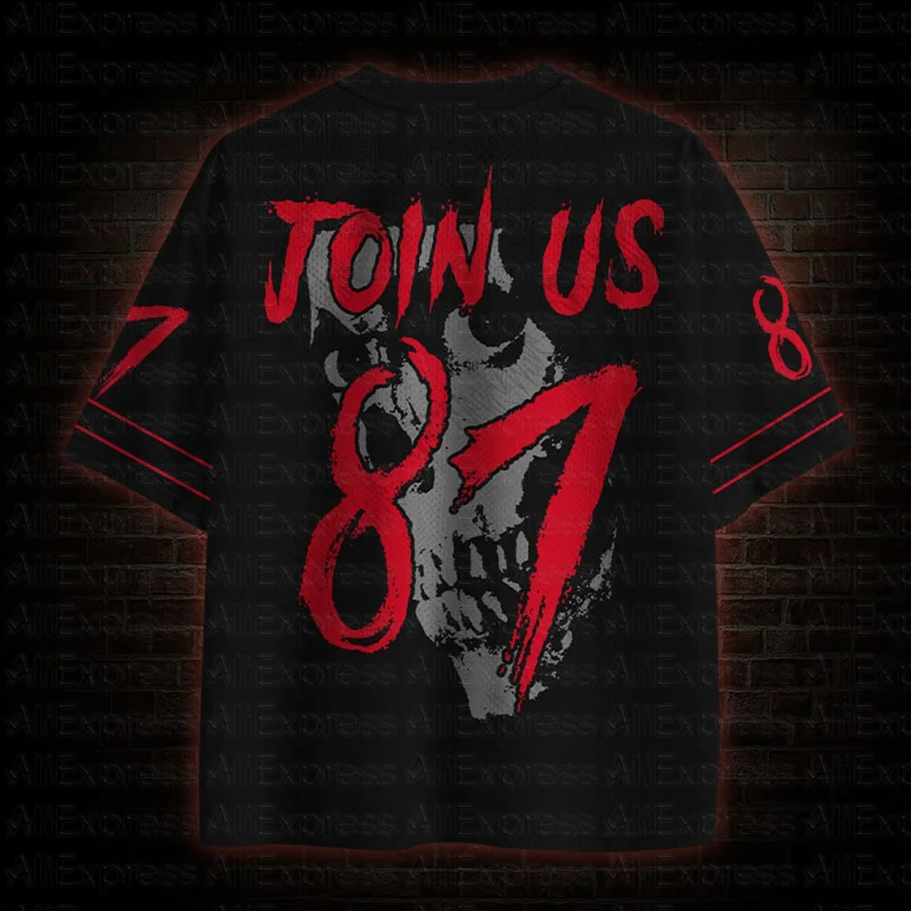 2026 New Movie Sports Fashion Adult and Children's Short Sleeve V-neck Street Eye Clothing Gothic Style Horror Fans Gift
