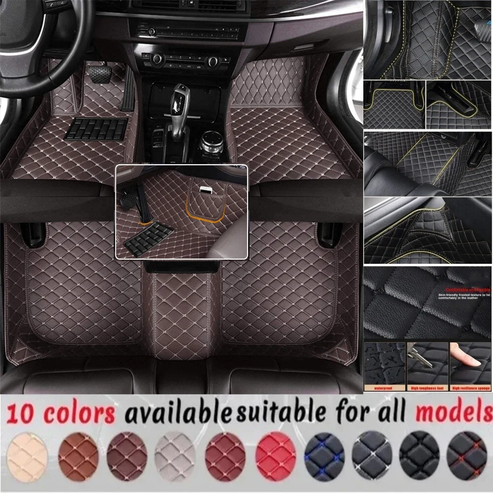 

For Nissan TIIDA Auto Carpets PU-leather Custom Car Floor Mats Foot Coche Accessorie floor liner