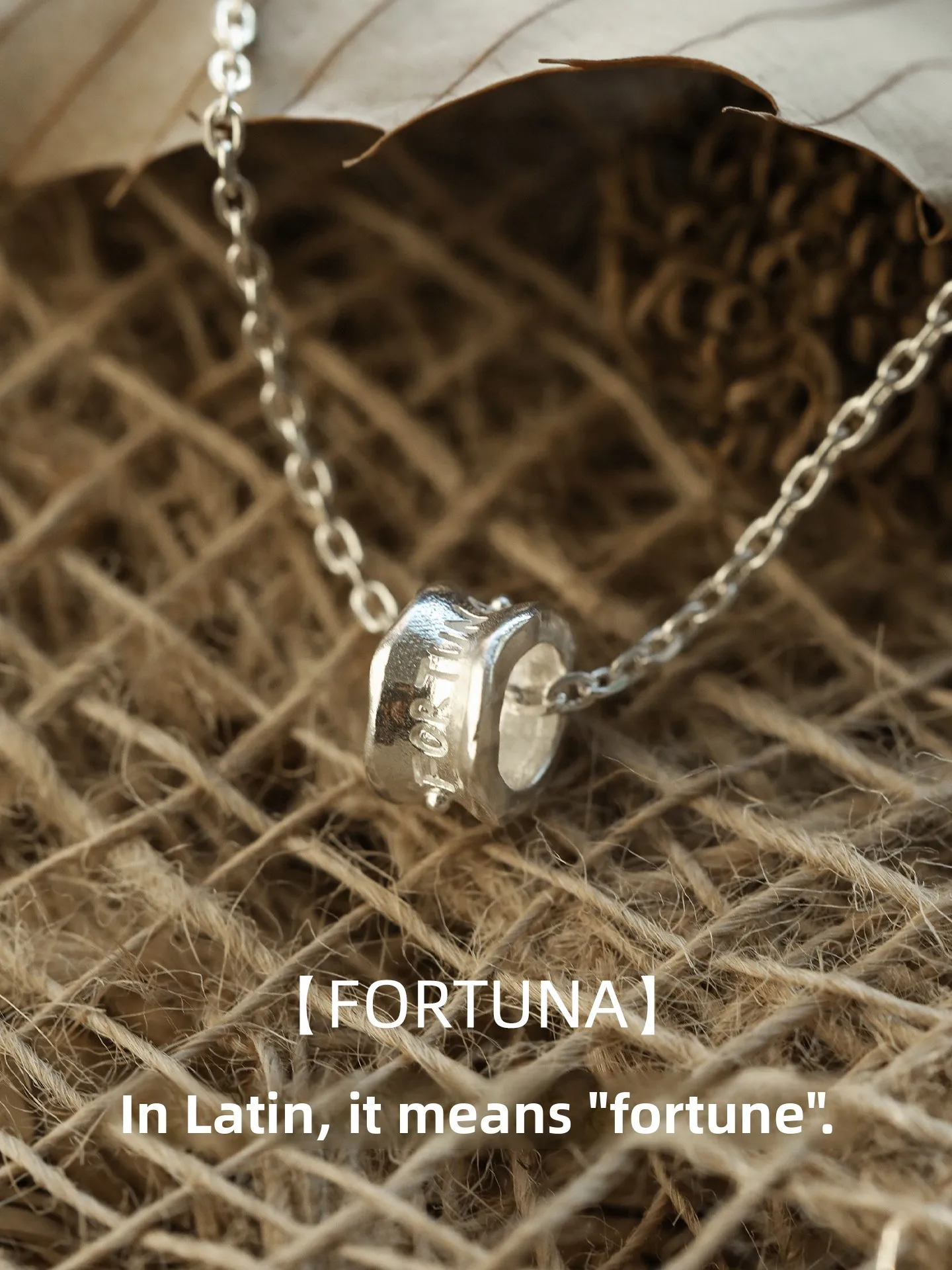 

Handmade Silver Pendant Necklace Fortune Original Design Unisex Small Waist Female Style Silver Color 40cm to 45cm Long