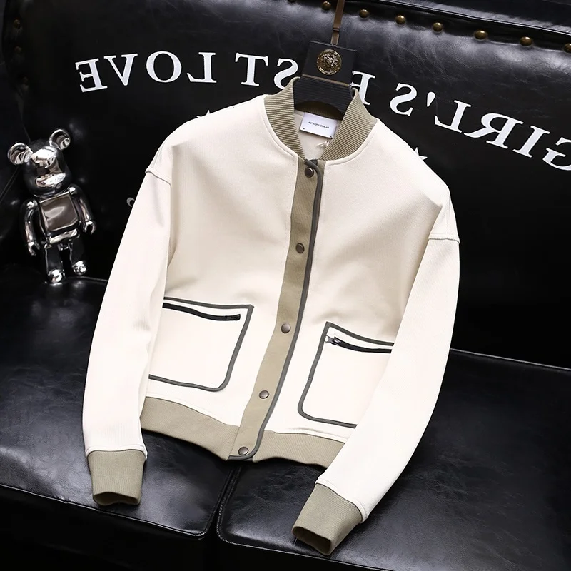 

Мужская повседневная куртка на весну-осень, новая, с бейсбольным воротником, длинная, легкая, для зрелых и молодых мужчин