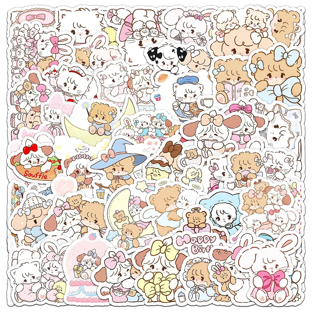 10/30/56pcs Kawaii Mikko Anime Stickers Cute Cartoon Decals Decoration DIY Water Bottle Phone Case Notebook Sticker for Kids Toy