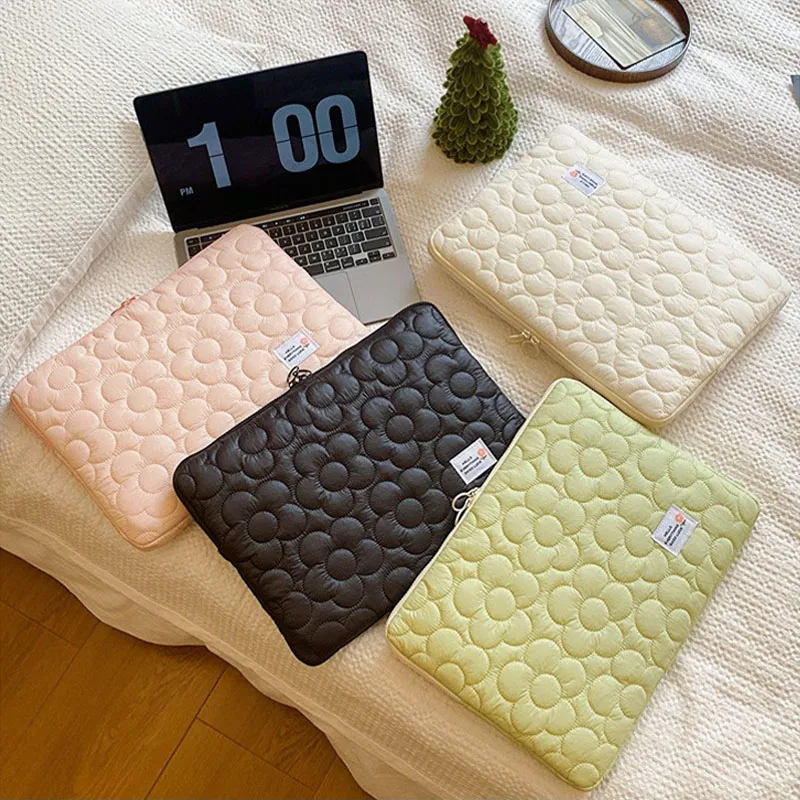 Laptop Bag Lovely Flower Liner Bag 11 13.3 15 inch iPad Pro Sleeve Tablet Case Portable Notebook Pouch Cover For Xiaomi Huawei