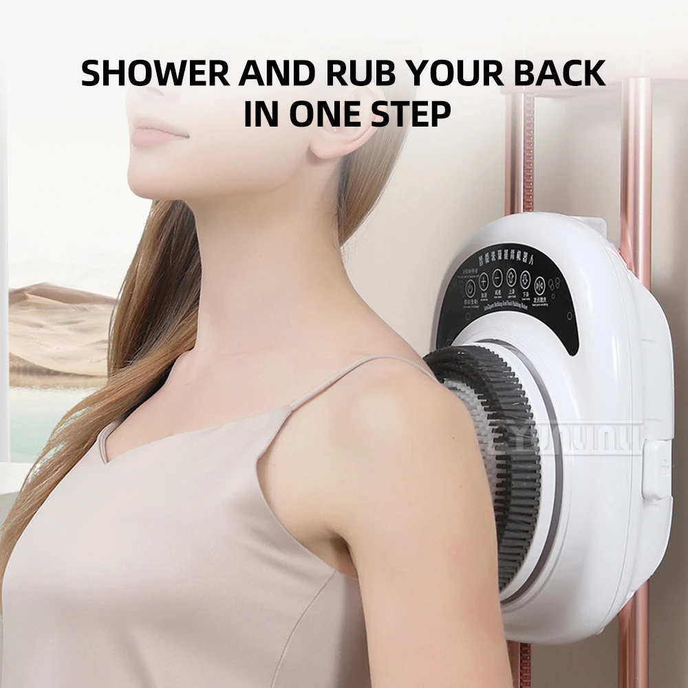 No Punching Fully Automatic Lifting Track Bathing Machine Six-Speed Adjustable Speed Massage Bath And Back Rub With 18cm Brush