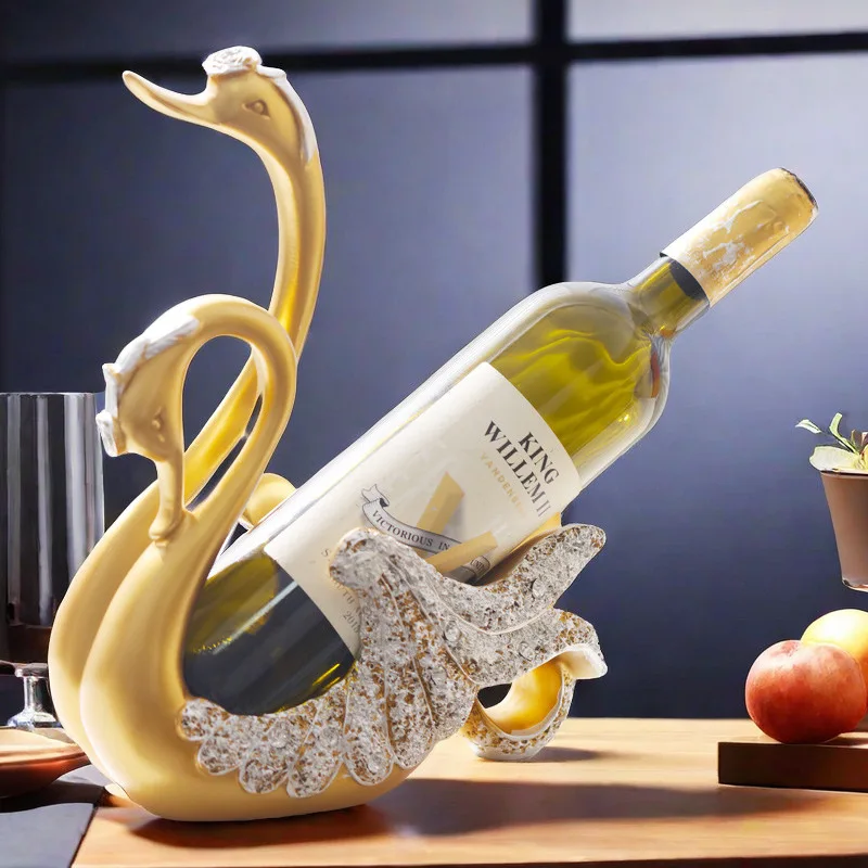 

Trendy Swan Wine Rack New Model for Young People Home Living Room Decoration Wine Cabinet Dining Table Ornament High-Value Displ
