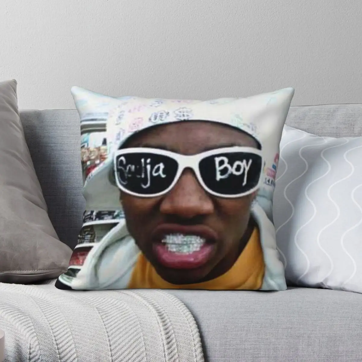 Soulja Boy Low Res Pillowcase Polyester Linen Velvet Printed Zip Decorative Pillow Case Home Cushion Cover