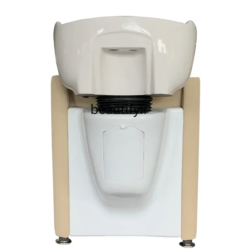 xxBarber Shop for Hair Salon Flushing Bed Ceramic Basin Lying Half Simple Shampoo Chair Simple