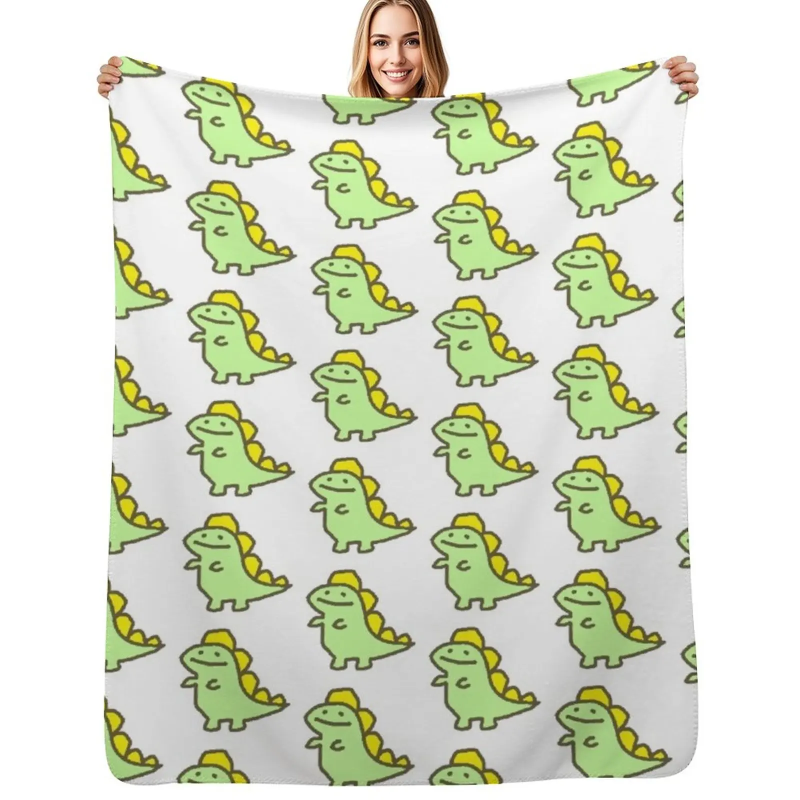 

Dinosaur sticker whatsapp Throw Blanket Warm Plush Fuzzy Blanket for Living Room