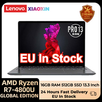 【Super Sale】Lenovo Xiaoxin Pro 13 Laptop AMD Ryzen 7 4800U Windows 10 Ultrabook 16GB RAM Notebook 512GB SSD 13.3 Inch