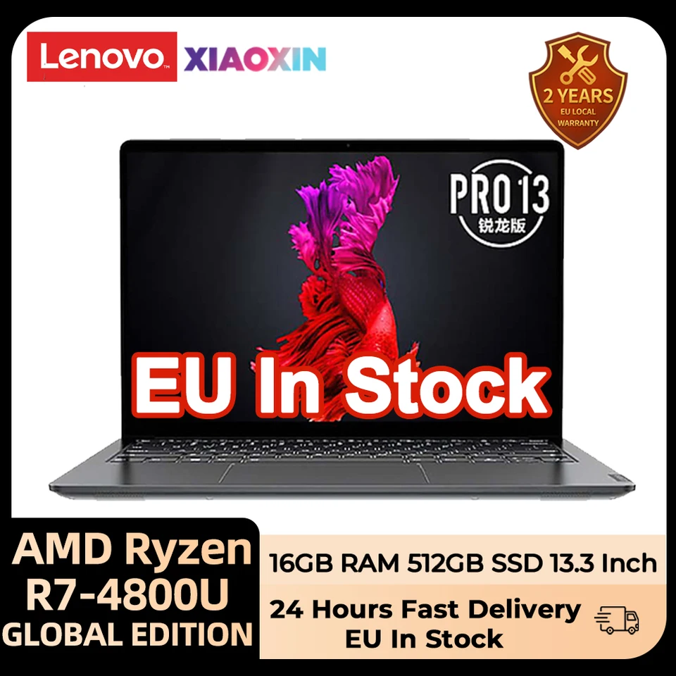 Super Sale】Lenovo Xiaoxin Pro 13 Laptop AMD Ryzen 7 4800U Windows