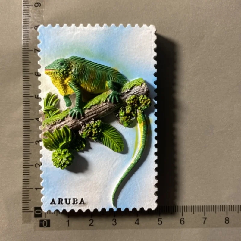 هولندا، بحر الكاريبي، جزيرة أروبا، ثلاثية الأبعاد الإبداعية، السحالي، التذكارية السياحية، ملصقات الثلاجة المغناطيسية