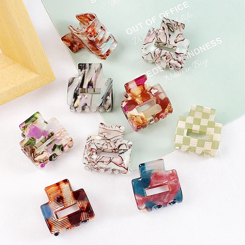 

2/5pcs Korea Acetate Hollow Geometry Mini Hair Claws Crab Hair Clips for Child Girls Hairpins Hair Accessories Kids Barrettes